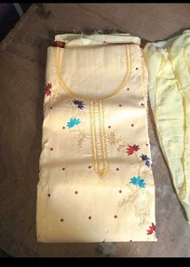 unstitched suits Material with chiffon dupatta