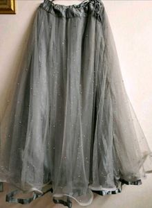Elegant Grey Net lehenga choli