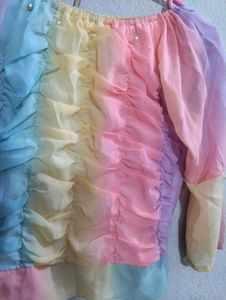 Rainbow Sheer Top