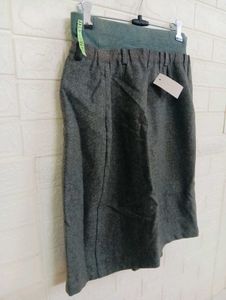 Gray Casual Skirt