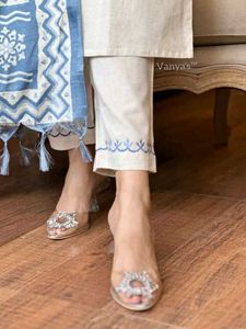 Women&#39;s Katha Cotton Kurta and Pant Set💙😍