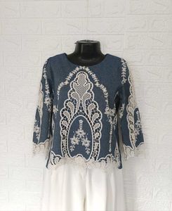 Imported Boho Embroidered Top