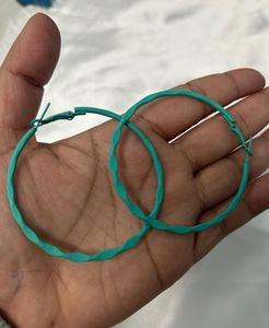 maatte Turquoise Hoop Earrings