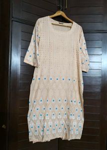 W Brand Women Embellished Printed Cotton Kurta