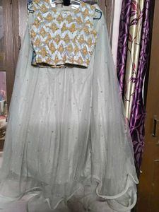 Grey Embellished Lehenga Set🤍
