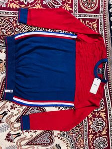 PETER ENGLAND Men Colorblock Round Neck Blue