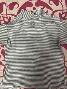 Striped Turtleneck Top