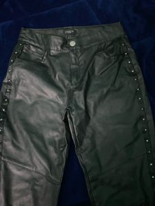 Black leather pants