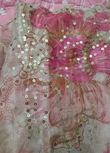 Designer Pink Embellished Festive Saree