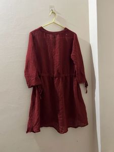 Maroon Casual Dress