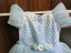 Blue Net Frock