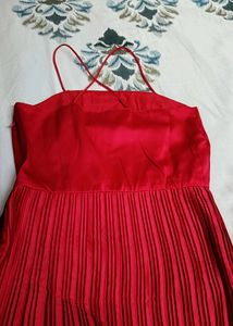 Street9 Women Asymmetric Cross Strape Red Dress