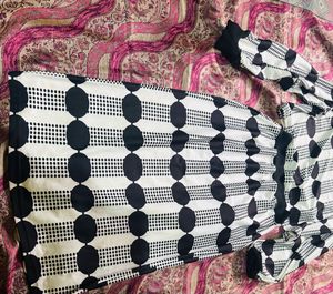 Chic Black &amp; White Two-Piece Set