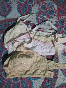 Vintage Eyelet Bras - Size 34B