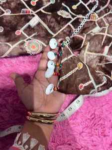 Boho Chic Brown Tunic Top with shell embellishment