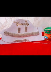 Ad Necklace Set With Earrings &amp; Bracelet