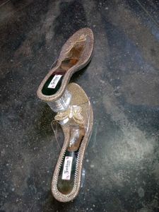 Sparkly Gold Fashion Slides