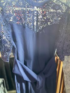 Elegant Navy Lace Jumpsuit