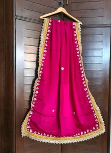 Mustard Gota Patti Embroidered Kurta Set