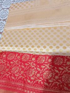 get this beautiful saree with red blouse 900/