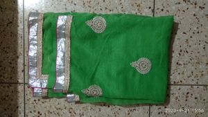 Green Net Saree