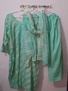 Sea Green Kurta Set Cotton 3xl Rayon