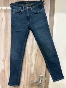NUON Dark Blue Skinny Fit Denim Jeans