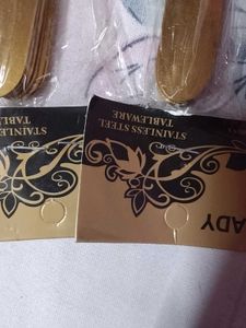 Premium Designer Golden Spoons Set