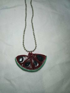 Watermelon Slice Necklace paper quilling western
