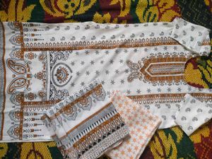 White Printed Salwar Kameez