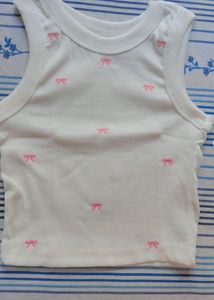 Ribbed Tank Top with Bows