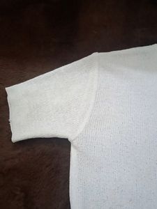 white acrylic blend shirt