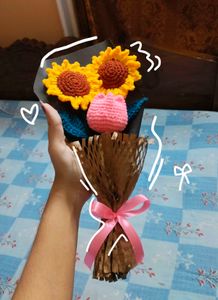 Crochet Flower Bouquet 💐 And Headband 🌹🧶