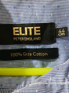 Blue Cotton Casual Shirt For Men