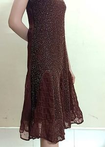 Brown Party Wear Dress 🤎