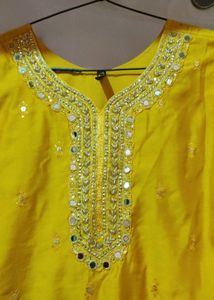 Golden Suit Set For Haldi Function 💫
