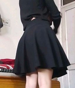 Black Skirt With Attached Underpants