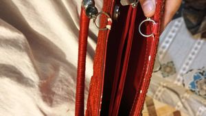 Red Beaded Clutch