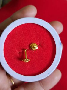 Gold Flower Earrings 18crt