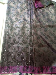 Satin Silk Double Colour Saree