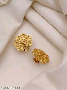 Gold Flower Stud Earrings