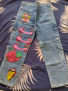 Y2K Printed Baggy Cargo (8 Pocket)