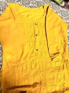 Yellow Cotton Kurta