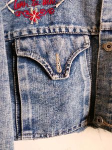 Real Cropped rider Denim jacket