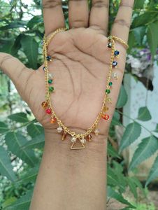 Colorful Crystal Dangle Necklace