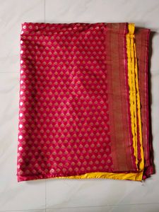 Red &amp; Gold Brocade Saree [2 Colour Mix]🎊🎉 Sale