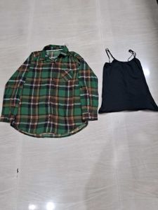 Vintage Plaid Flannel Shirt Wid Inner