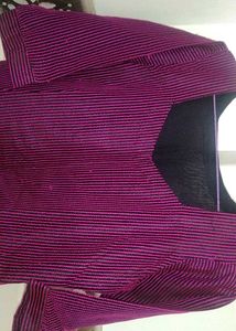 Pink Black Simple Wear Kurti