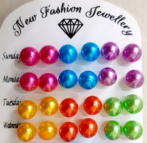 New latest Designs 6 Dozen Earrings Pearl Stud