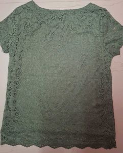 Olive Lace Top